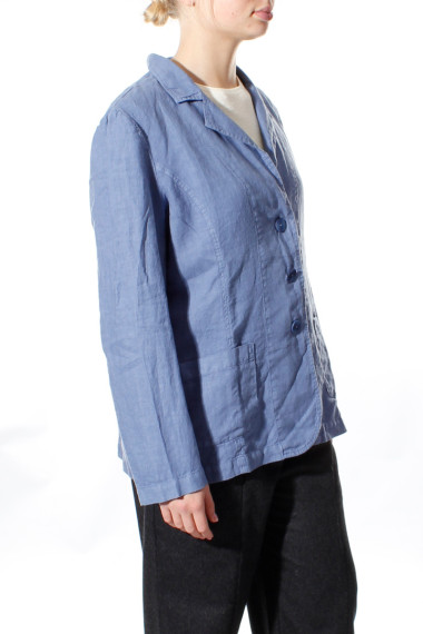 Blazer i 100% hør fra Grizas i kornblomst blå