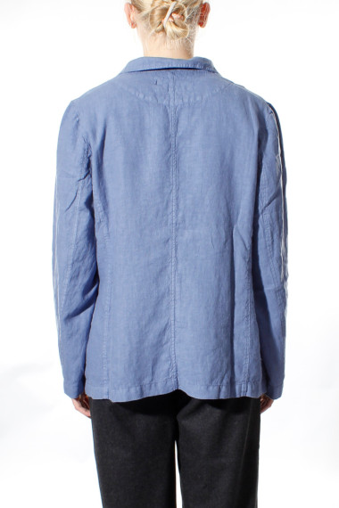 Blazer i 100% hør fra Grizas i kornblomst blå