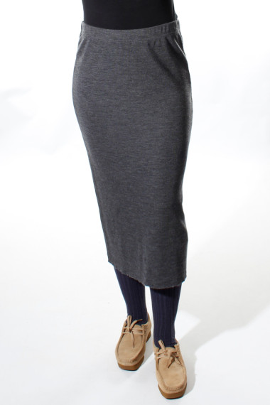 Rør nederdel i 100% merino uld