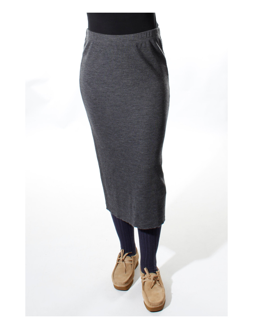 Rør nederdel i 100% merino uld