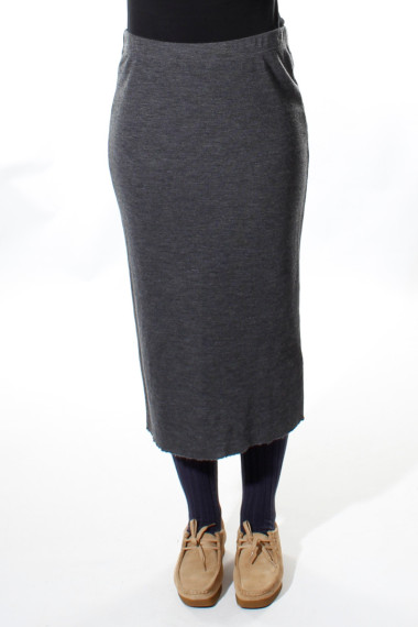 Rør nederdel i 100% merino uld