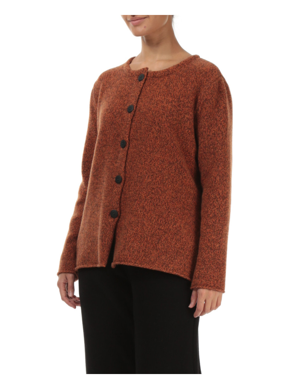 Strik cardigan i 100% uld