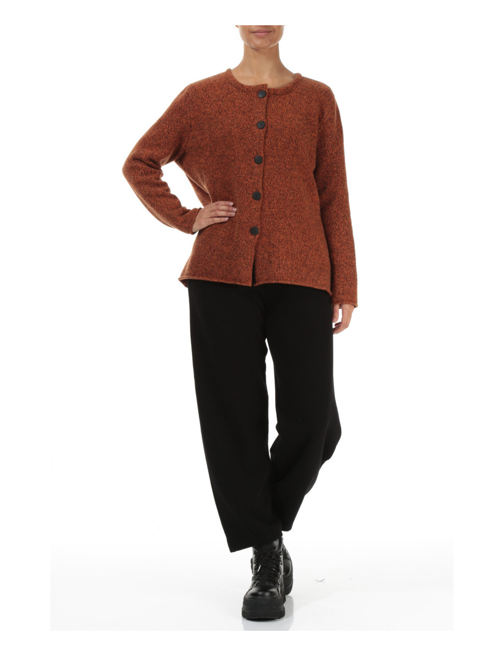 Strik cardigan i 100% uld
