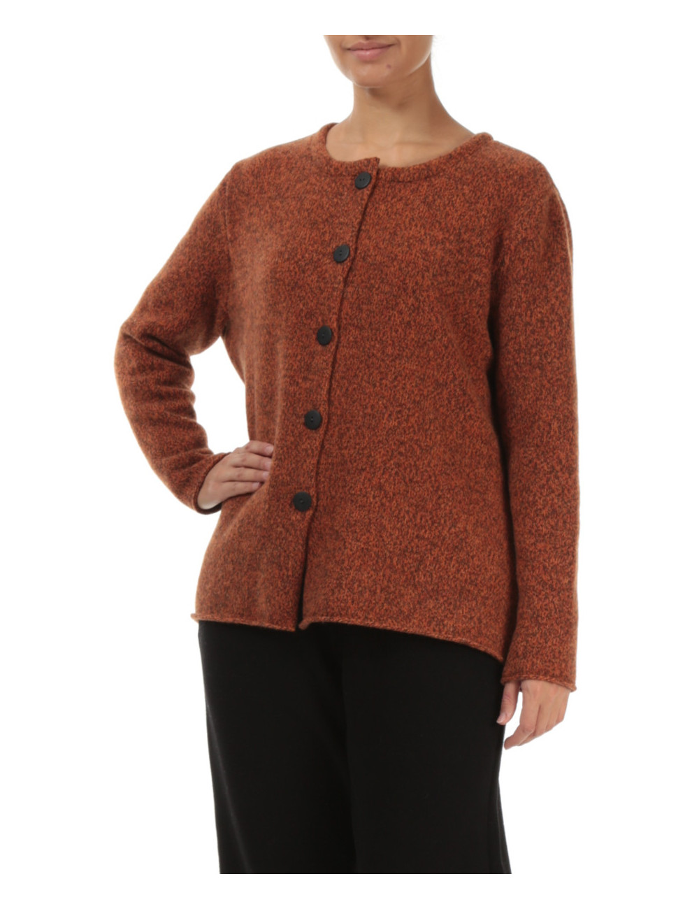 Strik cardigan i 100% uld