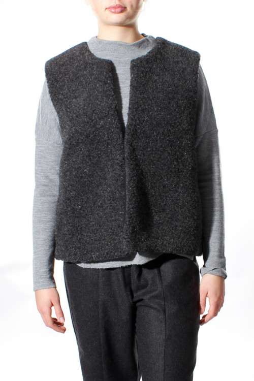 Bamset merino uld vest