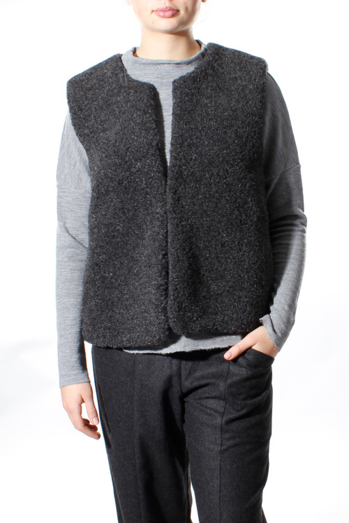 Bamset merino uld vest