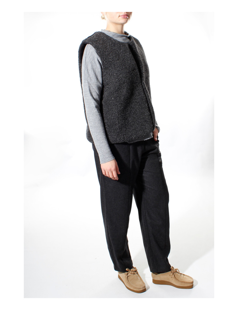 Bamset merino uld vest