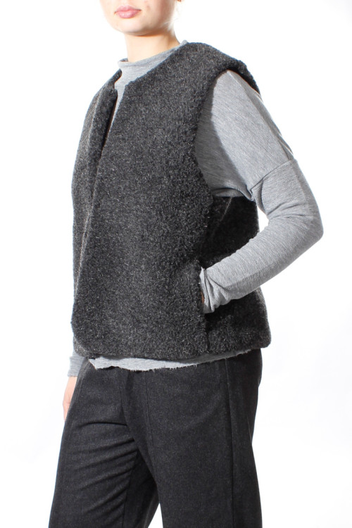 Bamset merino uld vest
