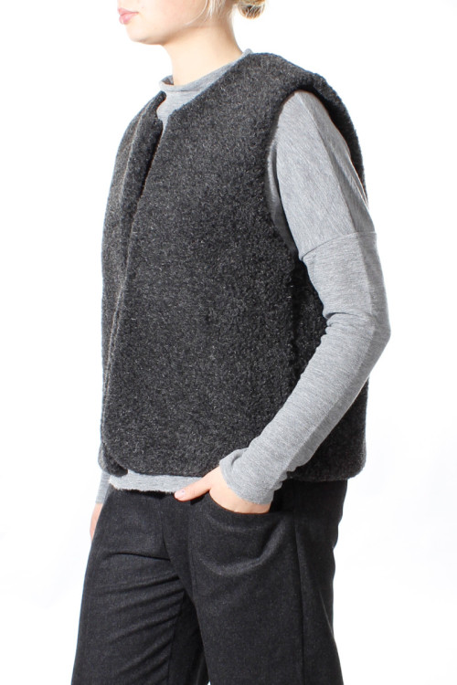 Bamset merino uld vest