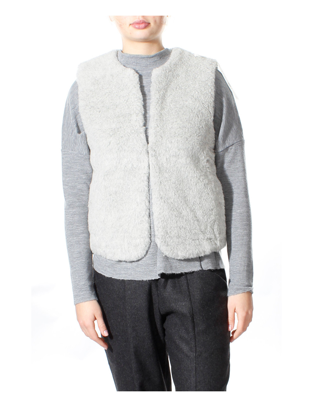 Bamset merino uld vest