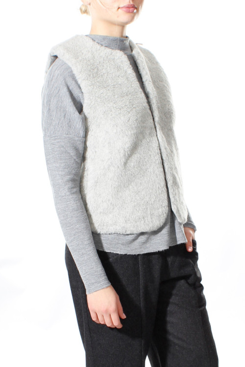 Bamset merino uld vest