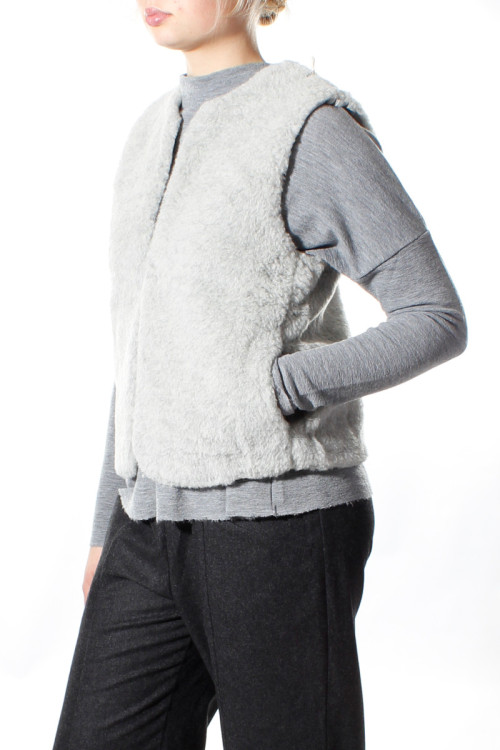 Bamset merino uld vest