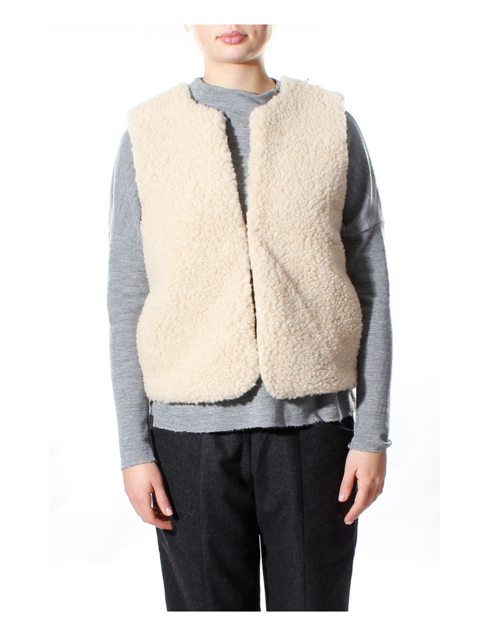 Bamset merino uld vest