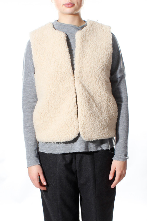 Bamset merino uld vest