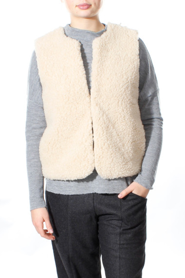 Bamset merino uld vest