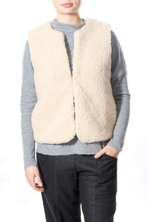 Bamset merino uld vest