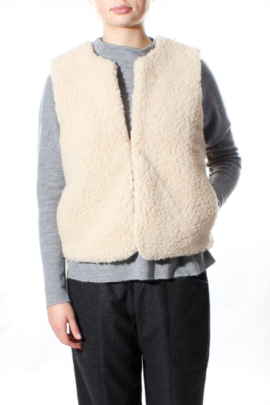 Bamset merino uld vest