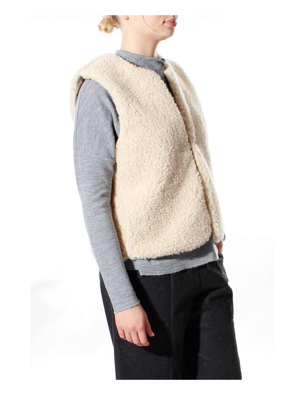 Bamset merino uld vest