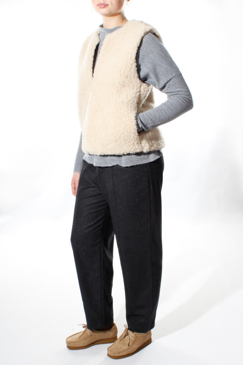 Bamset merino uld vest