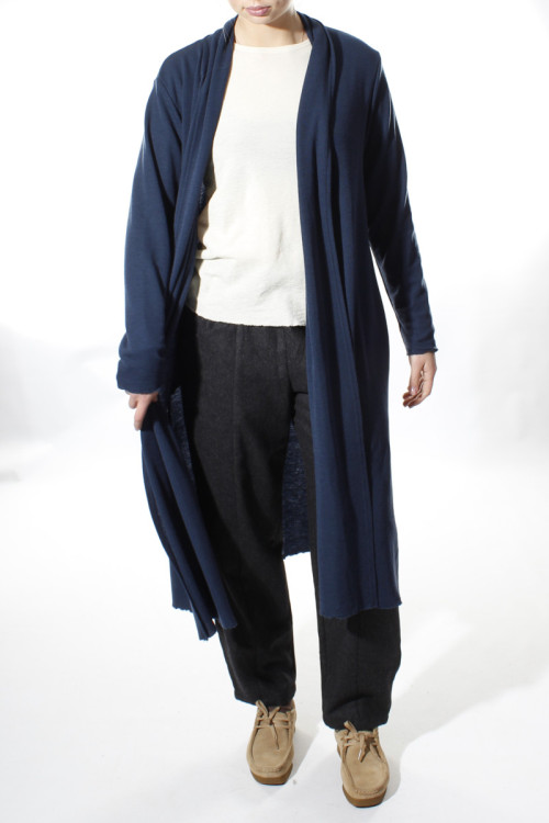 Lang uld cardigan 8010 i basis farver