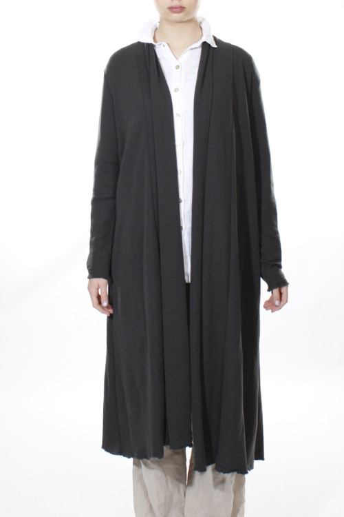 Lang uld cardigan 8010 i basis farver