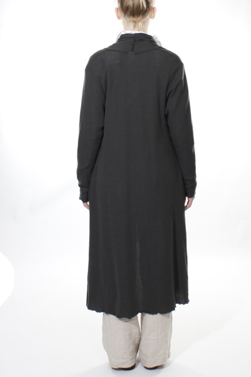 Lang uld cardigan 8010 i basis farver