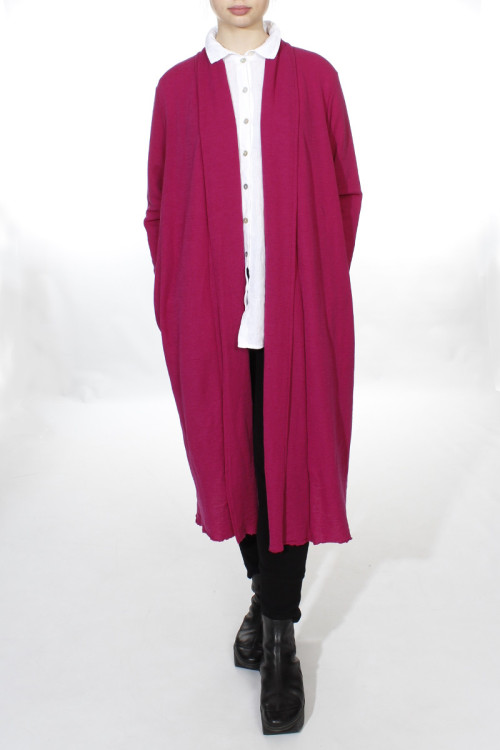 Lang uld cardigan 8010 i farver