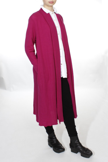 Lang uld cardigan 8010 i farver