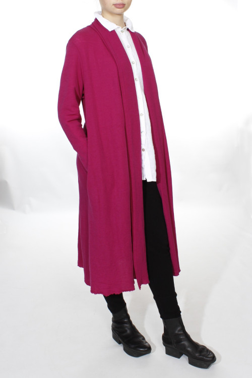 Lang uld cardigan 8010 i farver