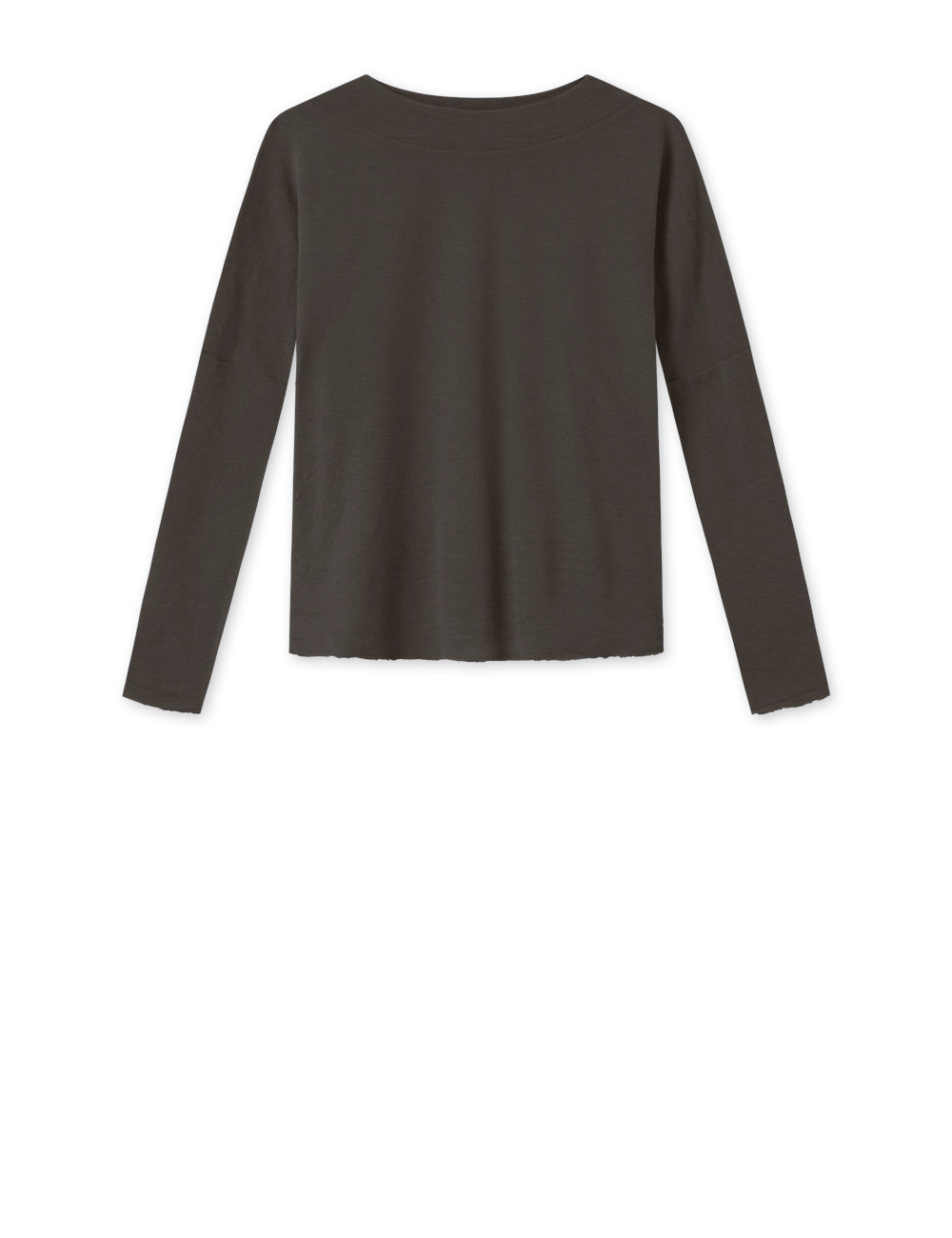 Rummelig merino uld bluse med rund hals 4025 i basis farver