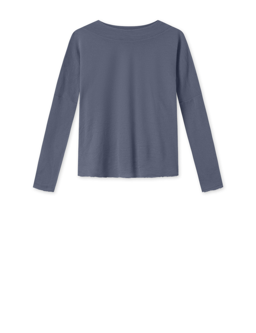 Rummelig merino uld bluse med rund hals 4025 i farver