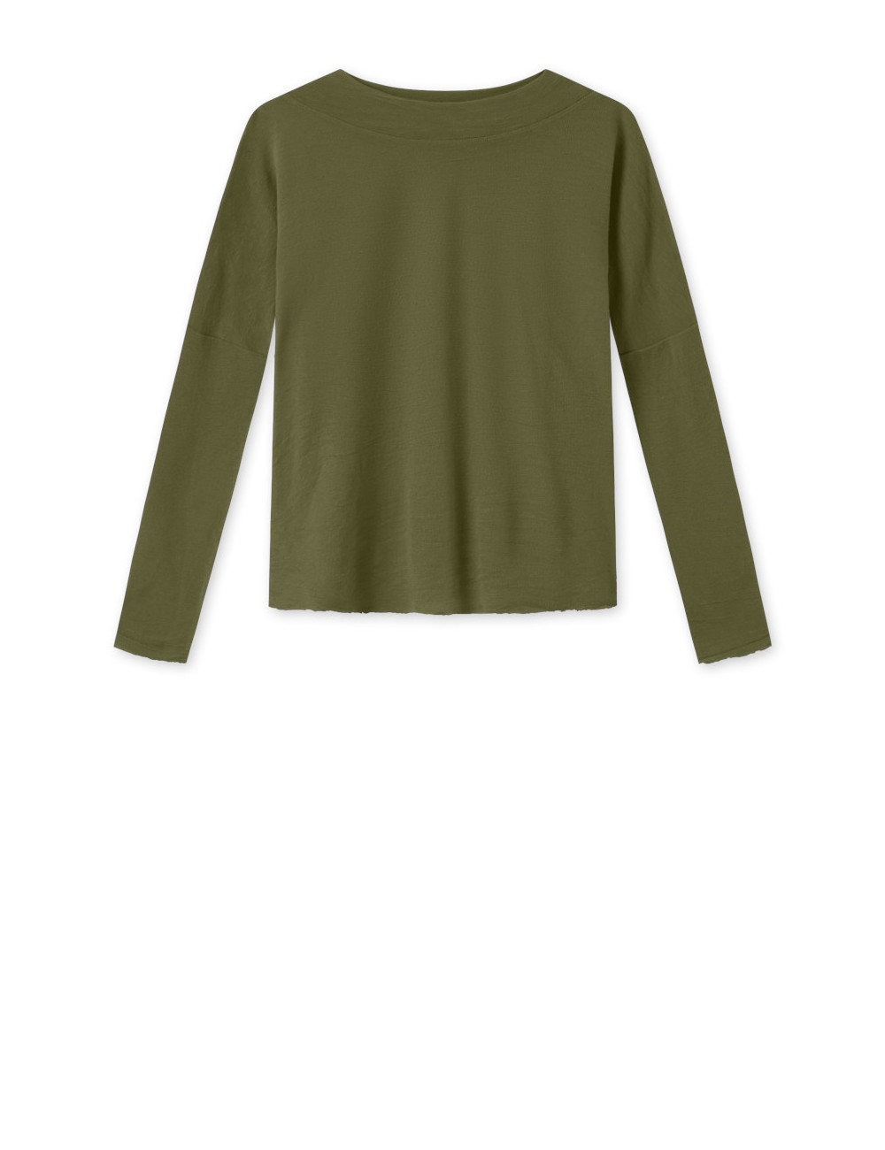 Rummelig merino uld bluse med rund hals 4025 i farver