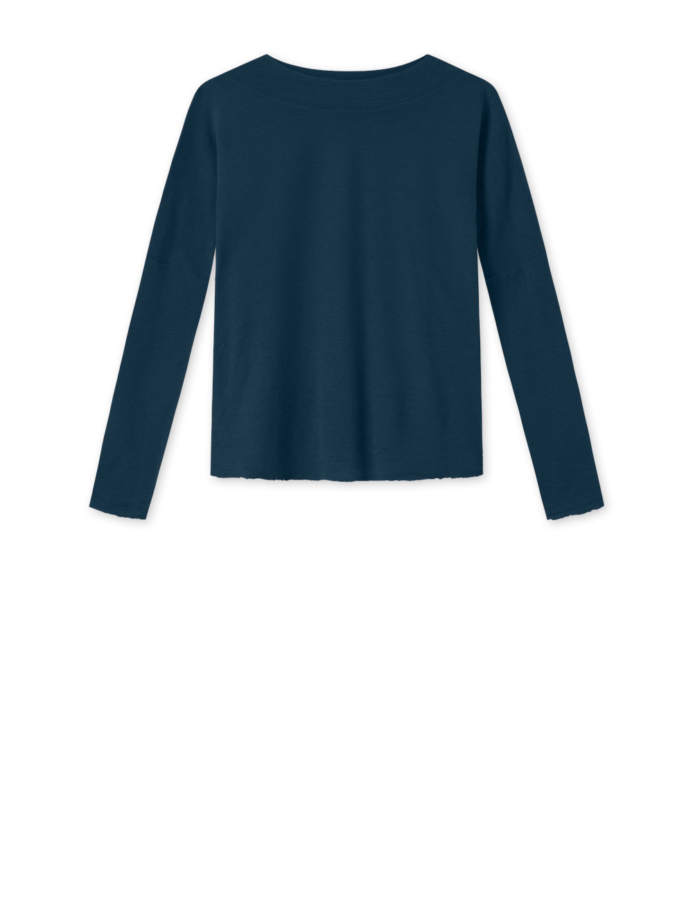 Rummelig merino uld bluse med rund hals 4025 i farver