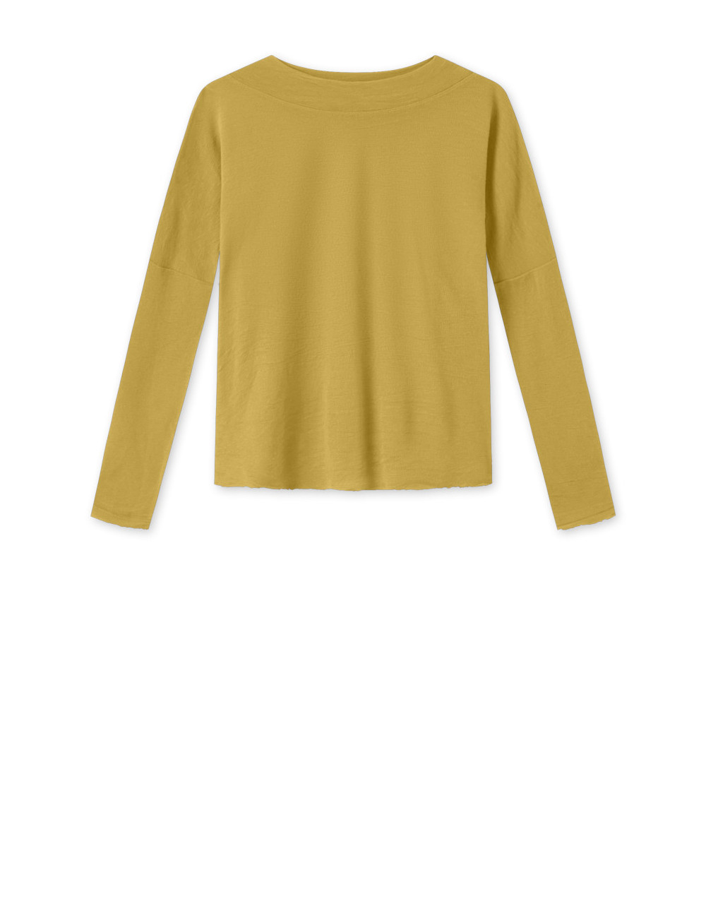 Rummelig merino uld bluse med rund hals 4025 i farver