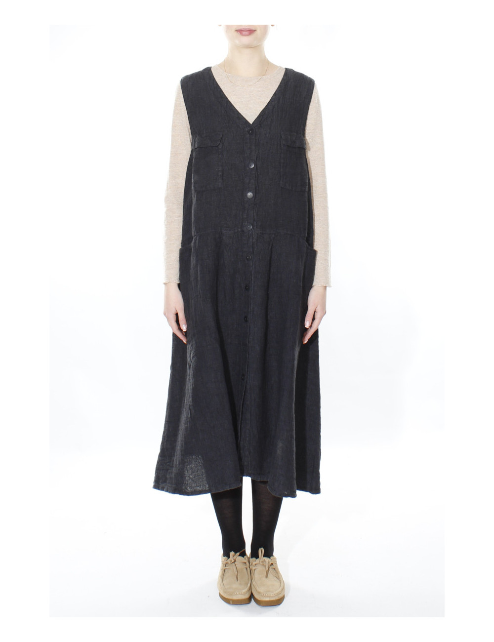 lang spencer kjole i hør