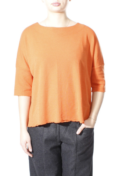 Baggy busseronne i merinould fra By Basics i orange