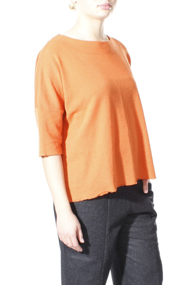 Baggy busseronne i merinould fra By Basics i orange