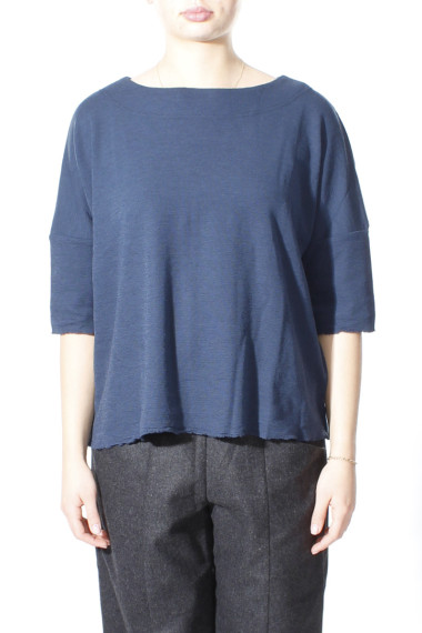 Baggy busseronne i merinould fra By Basics i midt nat blå