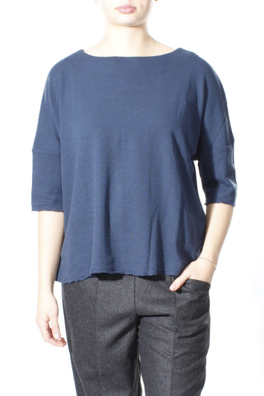 Baggy busseronne i merinould fra By Basics i midt nat blå