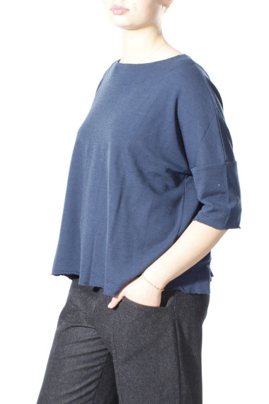 Baggy busseronne i merinould fra By Basics i midt nat blå