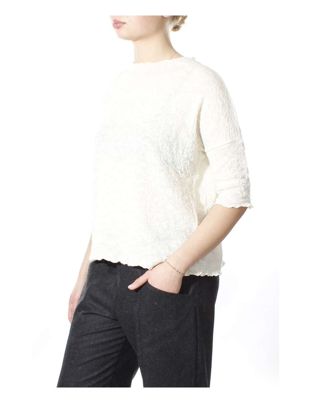 Baggy busseronne i merino bobble uld 4506 i basis farver