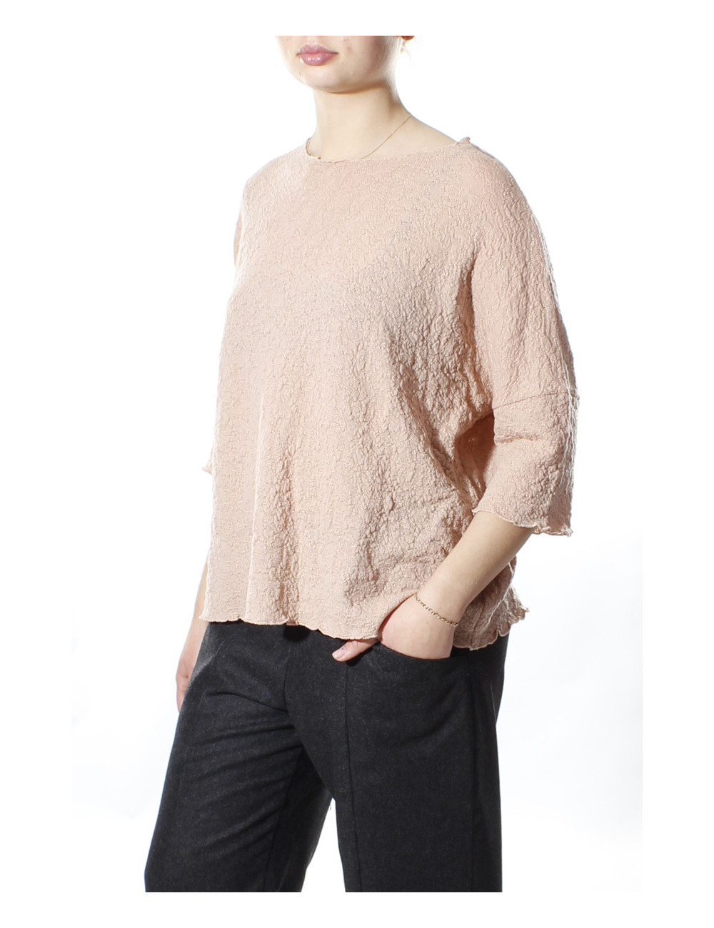 Baggy busseronne i merino bobble uld 4506 i basis farver