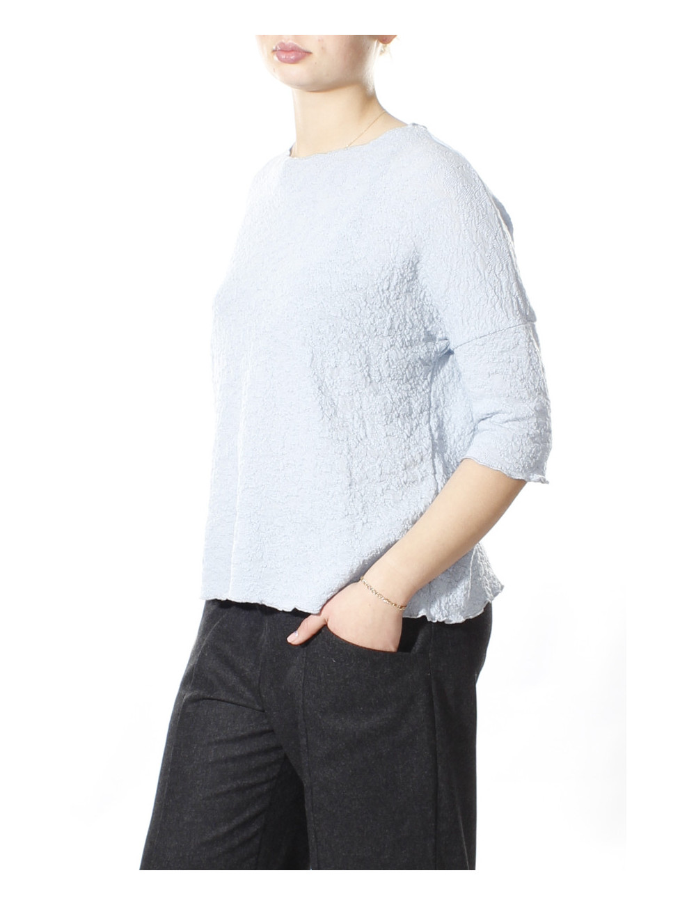Baggy busseronne i merino bobble uld 4506 i basis farver