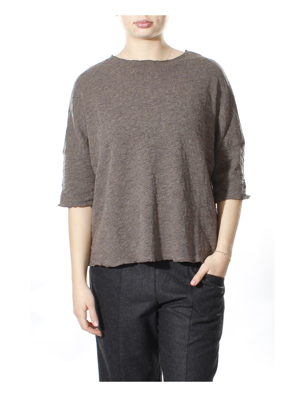 Baggy busseronne i merino bobble uld 4506 i basis farver