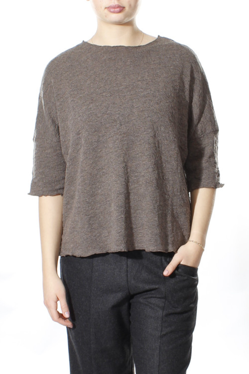 Baggy busseronne i merino bobble uld 4506