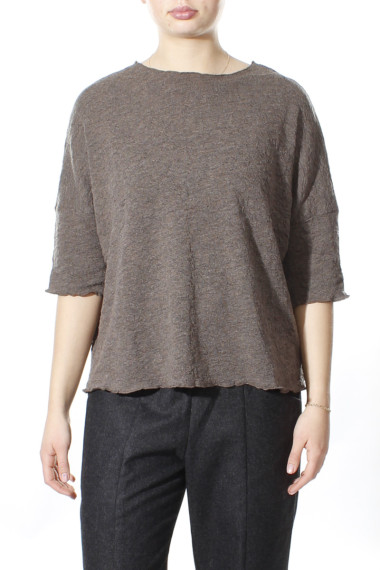 Baggy busseronne i merino bobble uld 4506