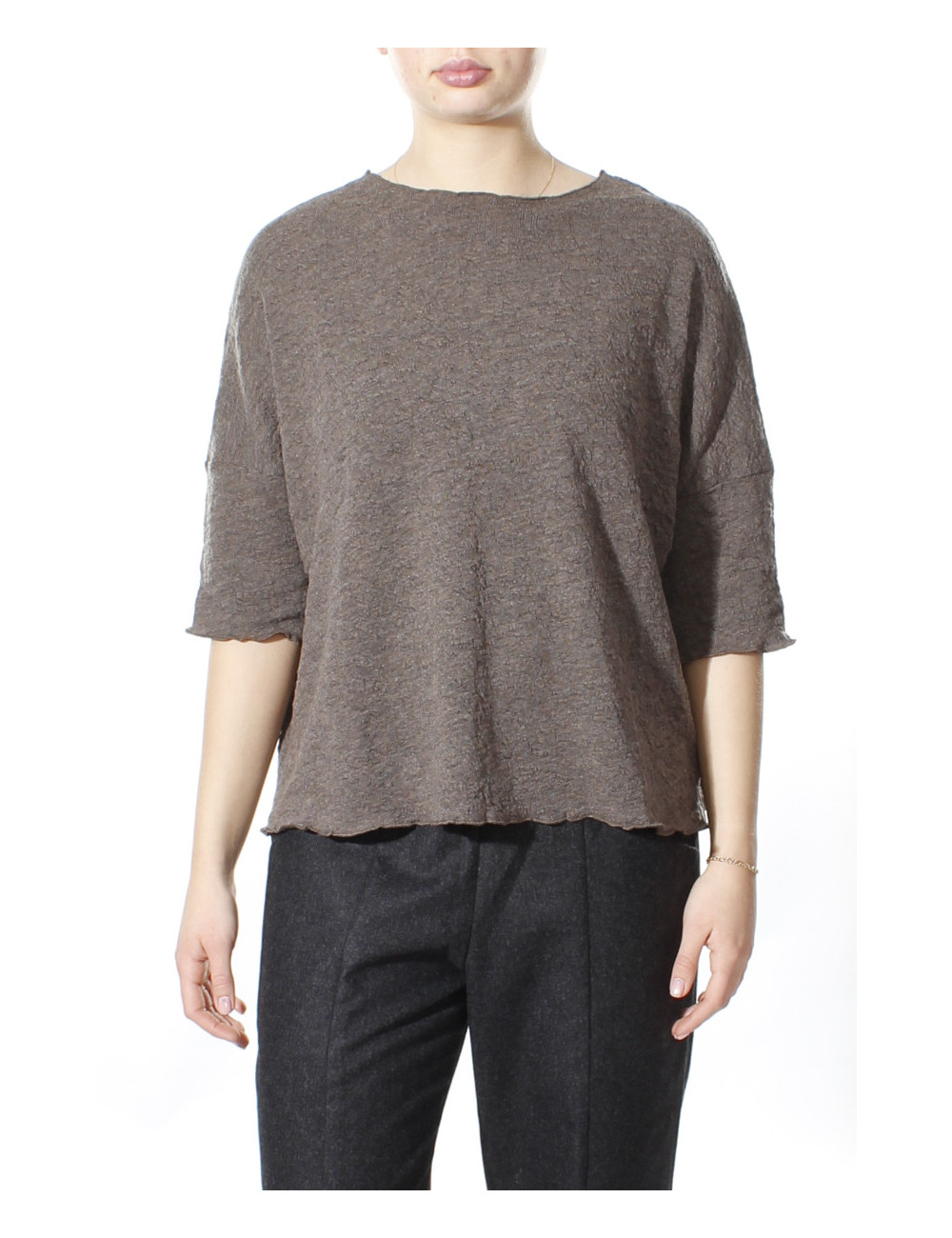 Baggy busseronne i merino bobble uld 4506 i basis farver