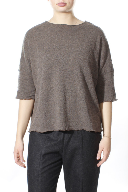 Baggy busseronne i merino bobble uld 4506