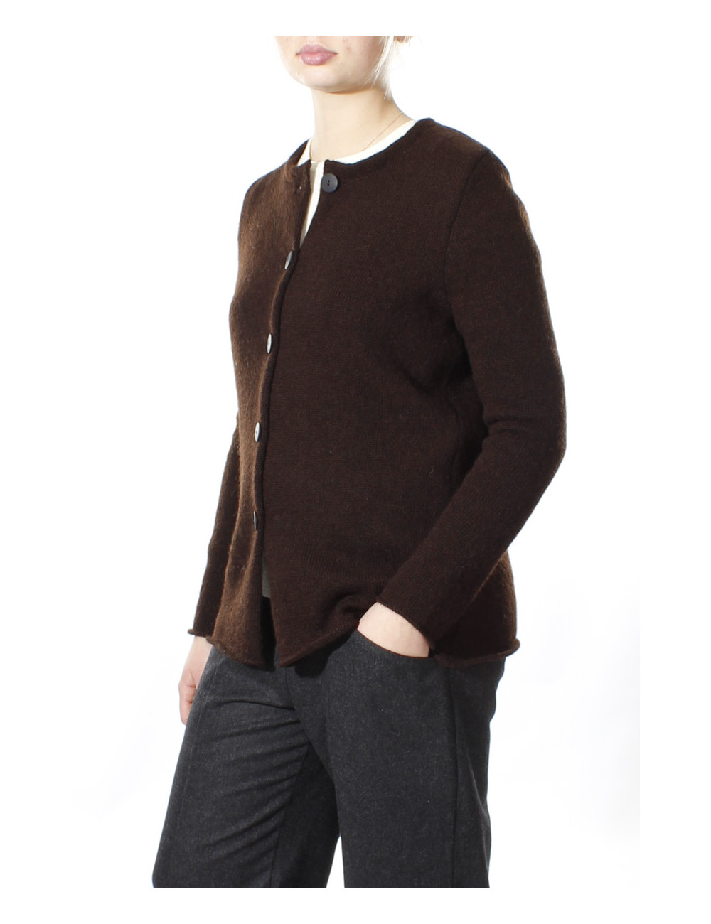 Strik cardigan i uld