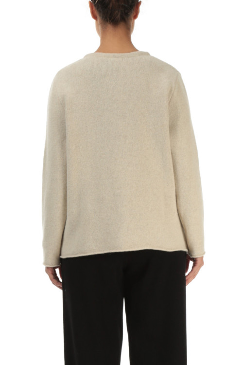 Strikket cardigan i 100% uld